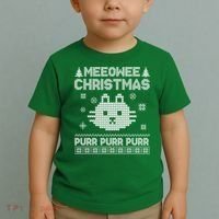 Meeowee Christmas Ugly Sweater Toddler T-Shirt thumb 2