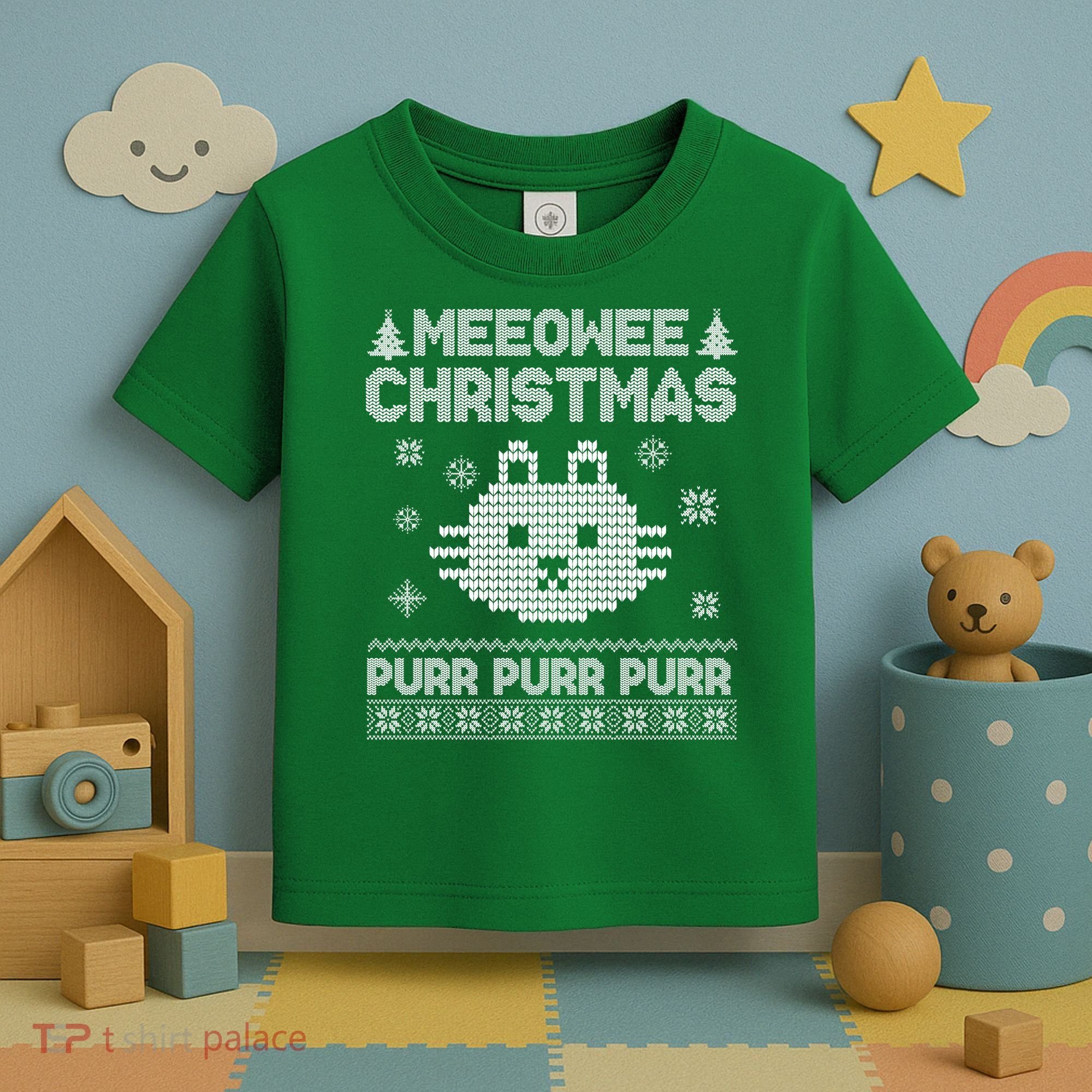 Meeowee Christmas Ugly Sweater Toddler T-Shirt