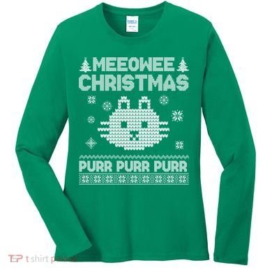 Meeowee Christmas Ugly Sweater Women's Long Sleeve Shirt