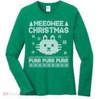 Meeowee Christmas Ugly Sweater Women's Long Sleeve Shirt thumb 0