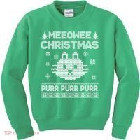 Meeowee Christmas Ugly Sweater Kids Sweatshirt thumb 0
