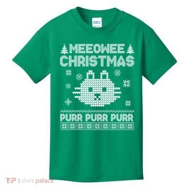Meeowee Christmas Ugly Sweater Kids T-Shirt