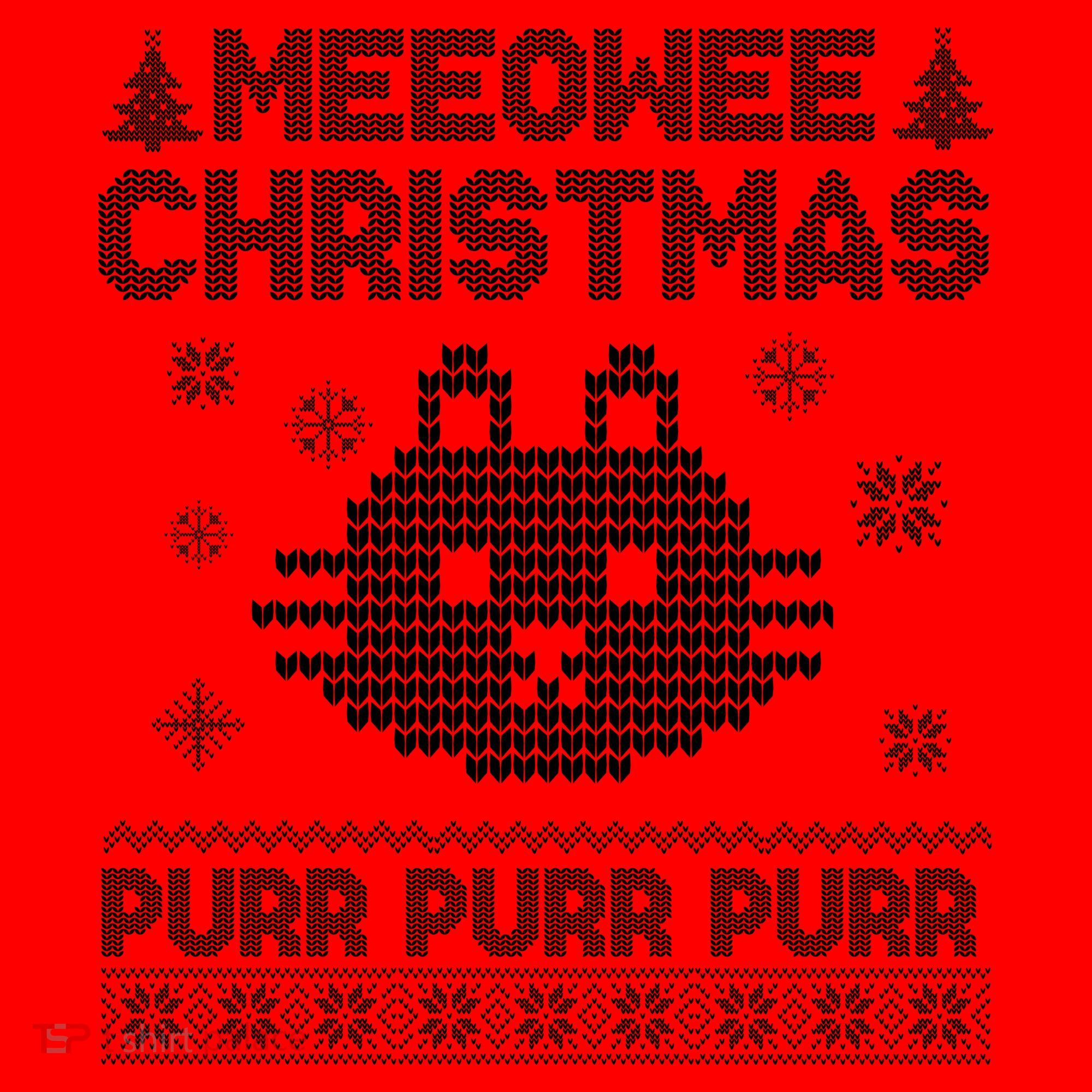 Meeowee Christmas Ugly Sweater Santa Hat