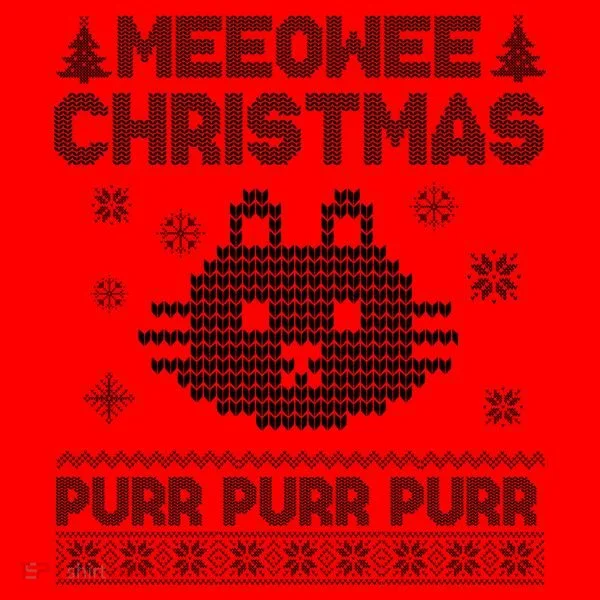 Meeowee Christmas Ugly Sweater Santa Hat