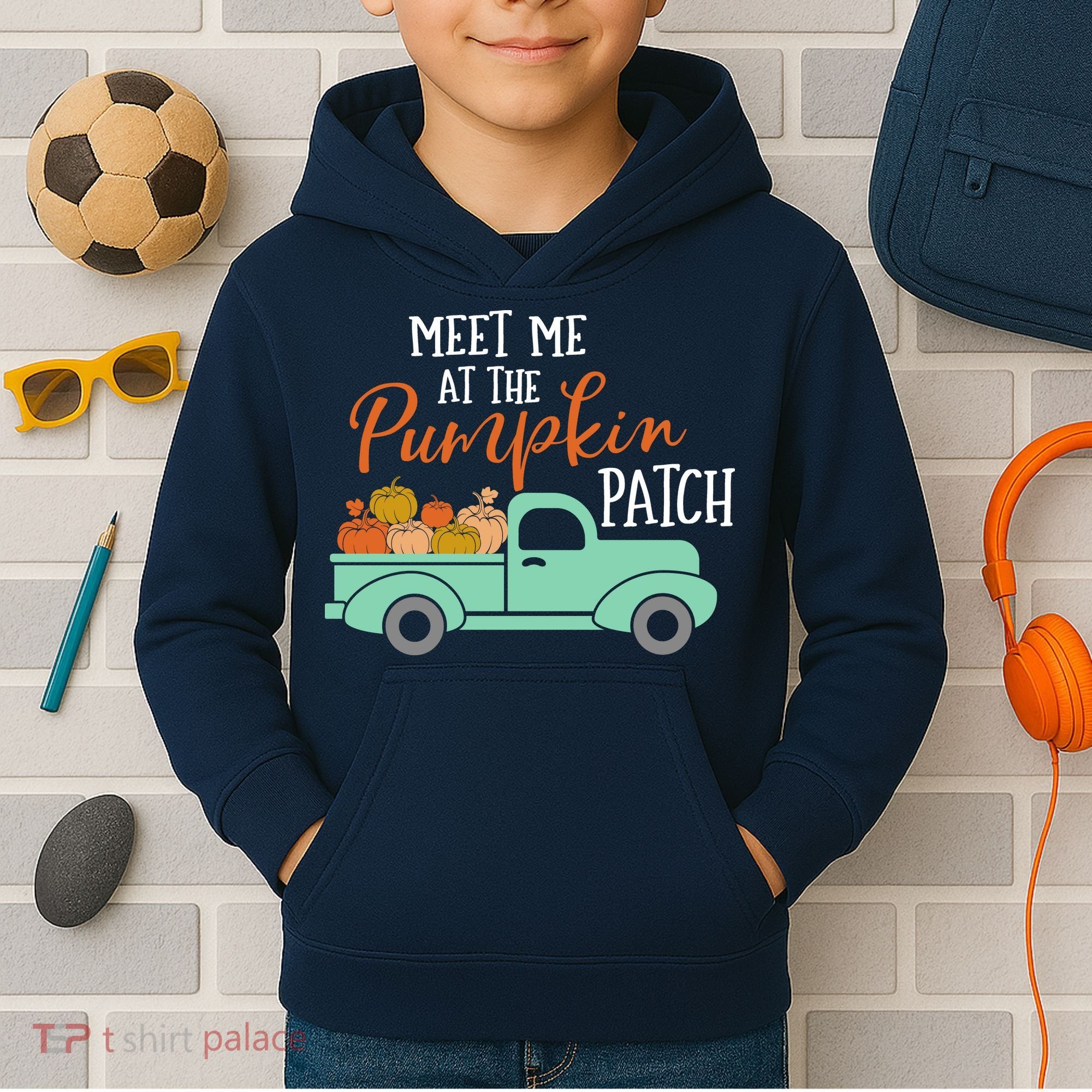 Meet Me at the Pumpkin Patch Kids Hoodie