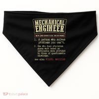 Mechanical Engineer Funny Dictionary Definition USA-Made Doggie Bandana thumb 0
