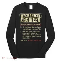 Mechanical Engineer Funny Dictionary Definition Long Sleeve Shirt thumb 0