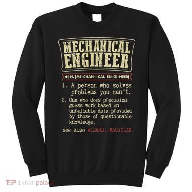 Mechanical Engineer Funny Dictionary Definition Sweatshirt