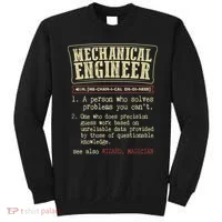 Mechanical Engineer Funny Dictionary Definition Sweatshirt thumb 0