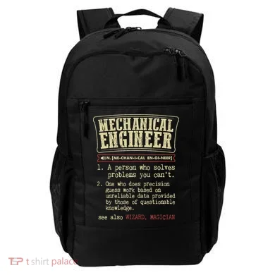 Mechanical Engineer Funny Dictionary Definition Backpack