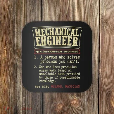 Mechanical Engineer Funny Dictionary Definition Coaster
