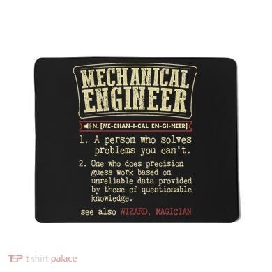Mechanical Engineer Funny Dictionary Definition Mousepad