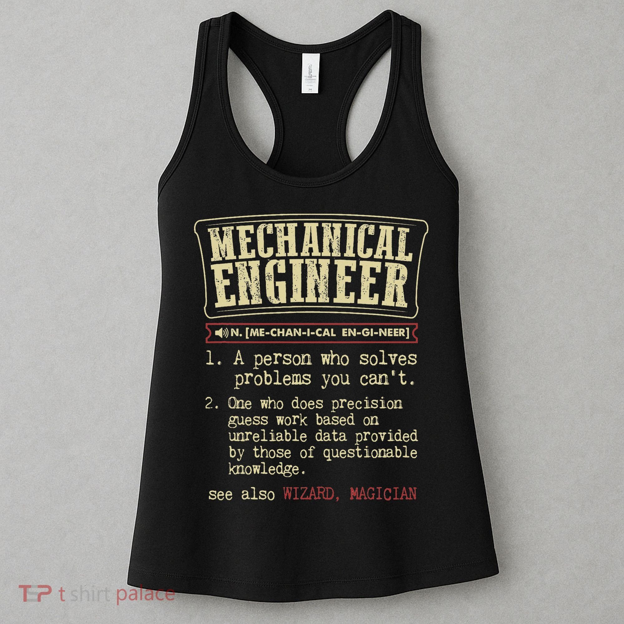 Mechanical Engineer Funny Dictionary Definition Women's Tank Top