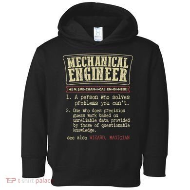 Mechanical Engineer Funny Dictionary Definition Toddler Hoodie