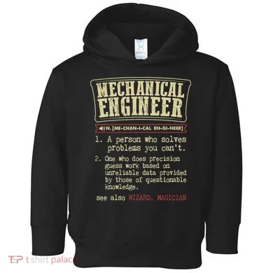 Mechanical Engineer Funny Dictionary Definition Toddler Hoodie