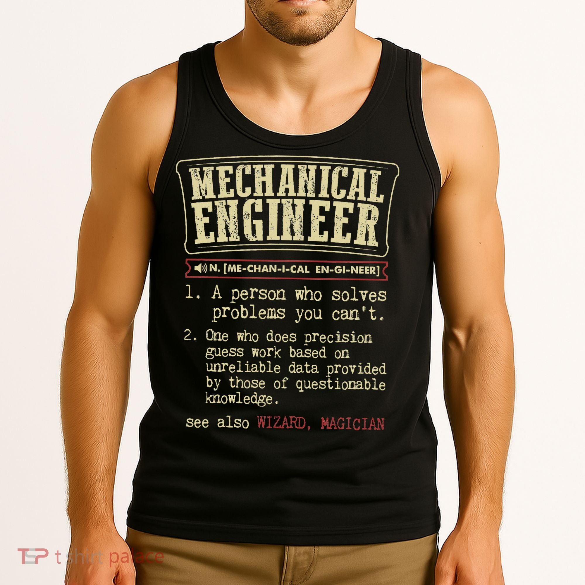 Mechanical Engineer Funny Dictionary Definition Tank Top
