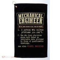 Mechanical Engineer Funny Dictionary Definition Golf Towel thumb 0