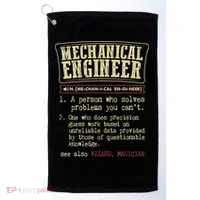 Mechanical Engineer Funny Dictionary Definition Golf Towel thumb 0