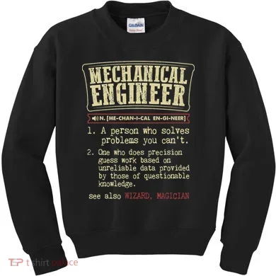Mechanical Engineer Funny Dictionary Definition Kids Sweatshirt