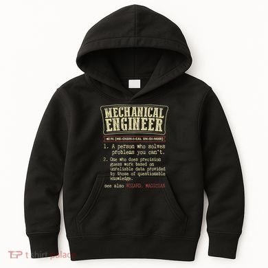 Mechanical Engineer Funny Dictionary Definition Kids Hoodie