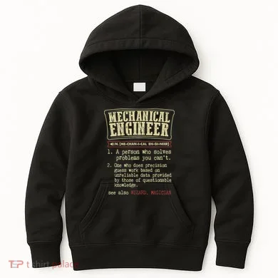 Mechanical Engineer Funny Dictionary Definition Kids Hoodie