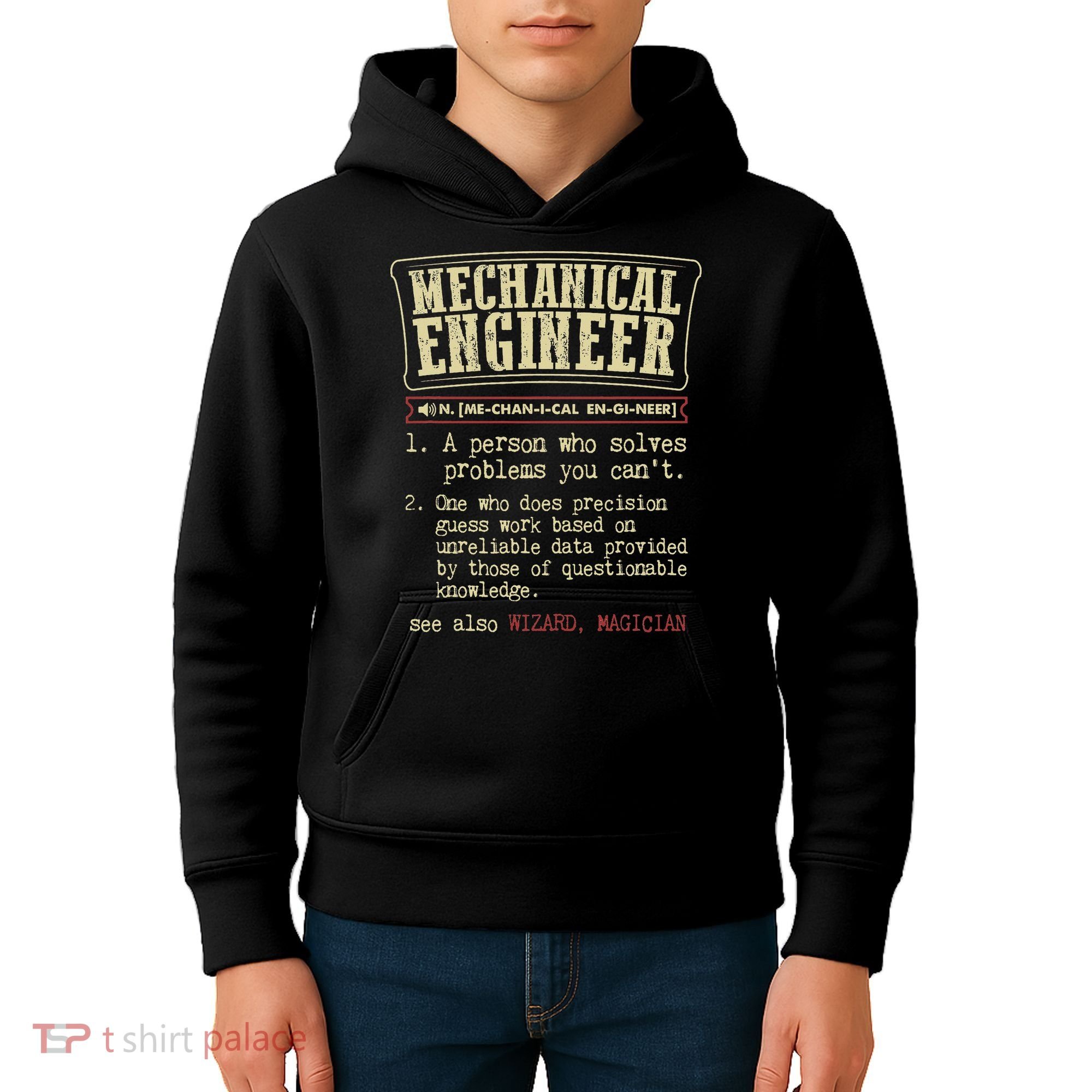 Mechanical Engineer Funny Dictionary Definition Kids Hoodie