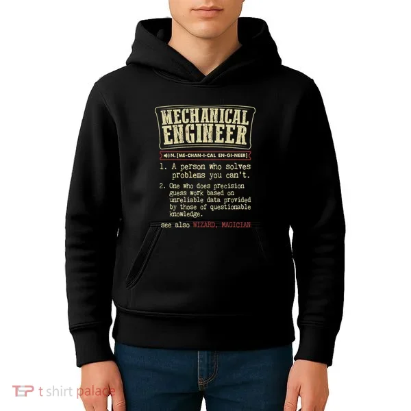Mechanical Engineer Funny Dictionary Definition Kids Hoodie