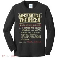 Mechanical Engineer Funny Dictionary Definition Kids Long Sleeve Shirt thumb 0