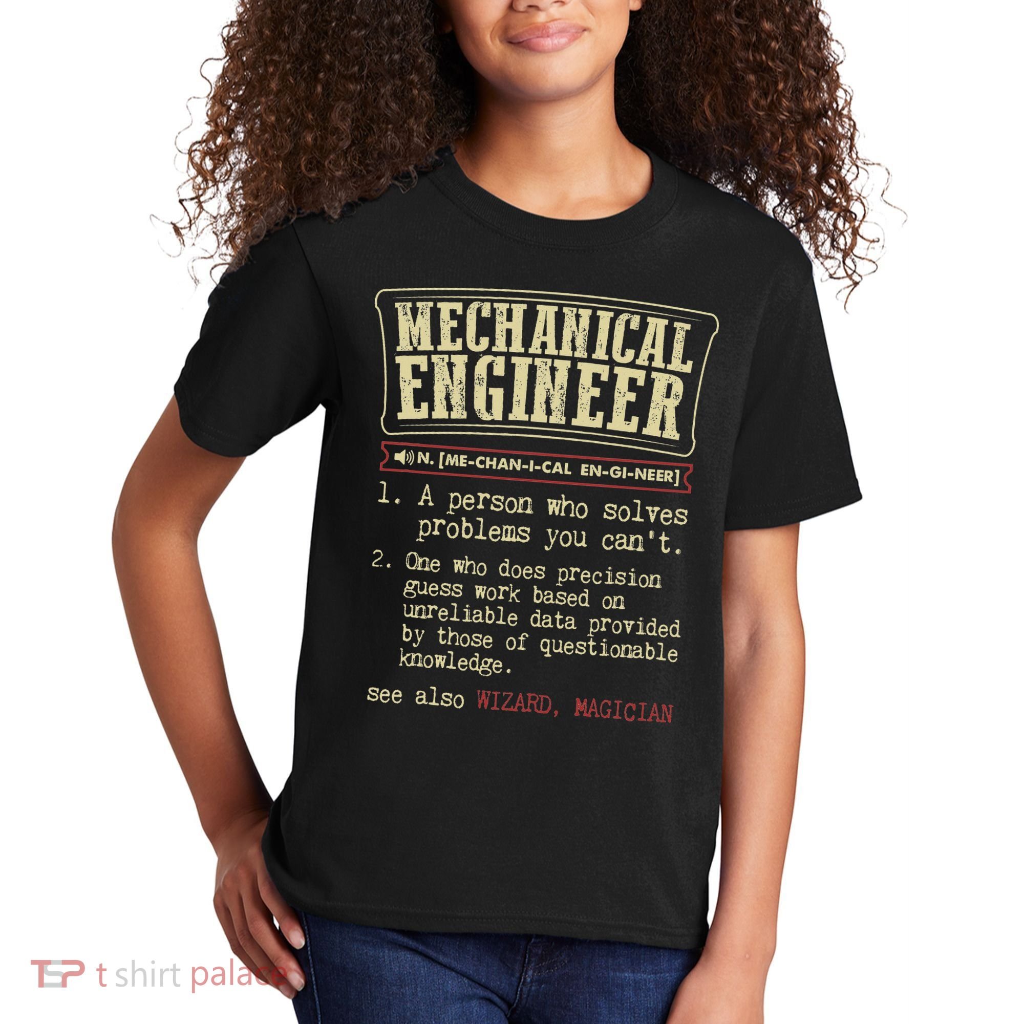 Mechanical Engineer Funny Dictionary Definition Kids T-Shirt