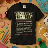 Mechanical Engineer Funny Dictionary Definition Kids T-Shirt thumb 3