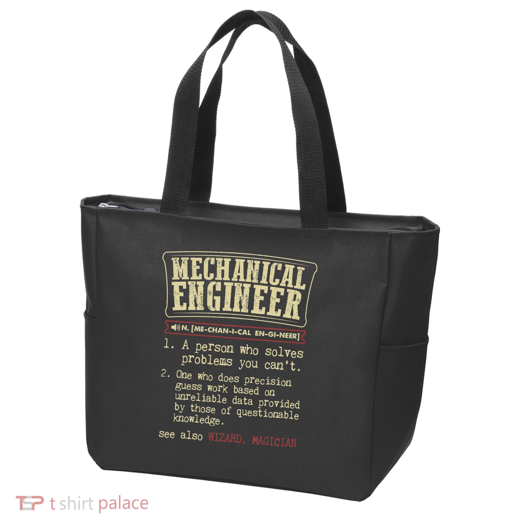 Mechanical Engineer Funny Dictionary Definition Bag