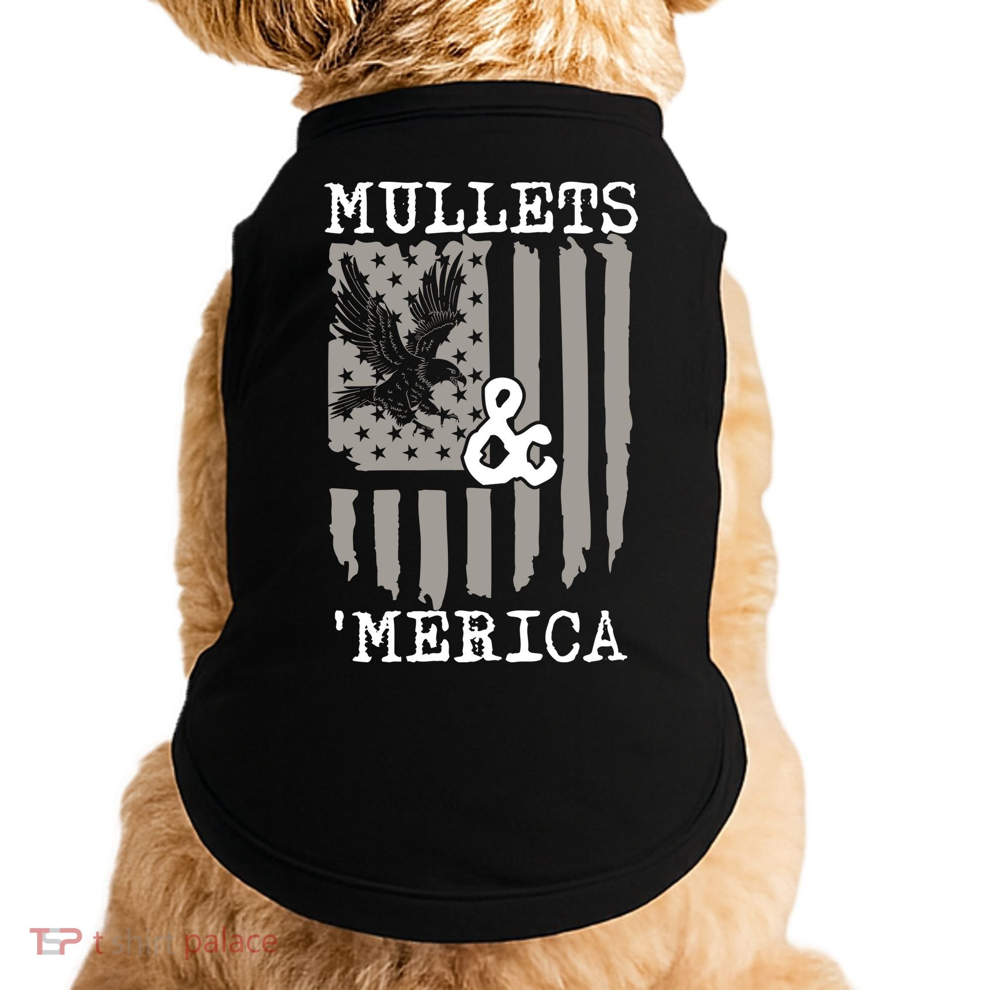 Mullet Eagle Flag Mullets And Merica | Party In The Back Doggie Tank