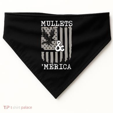 Mullet Eagle Flag Mullets And Merica | Party In The Back USA-Made Doggie Bandana