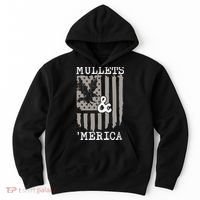 Mullet Eagle Flag Mullets And Merica | Party In The Back Hoodie thumb 0