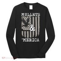 Mullet Eagle Flag Mullets And Merica | Party In The Back Long Sleeve Shirt thumb 0