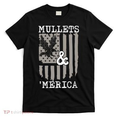 Mullet Eagle Flag Mullets And Merica | Party In The Back T-Shirt