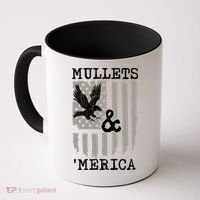 Mullet Eagle Flag Mullets And Merica | Party In The Back Coffee Mug thumb 0