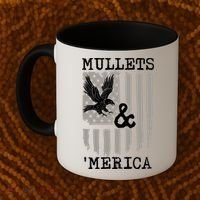 Mullet Eagle Flag Mullets And Merica | Party In The Back Coffee Mug thumb 2