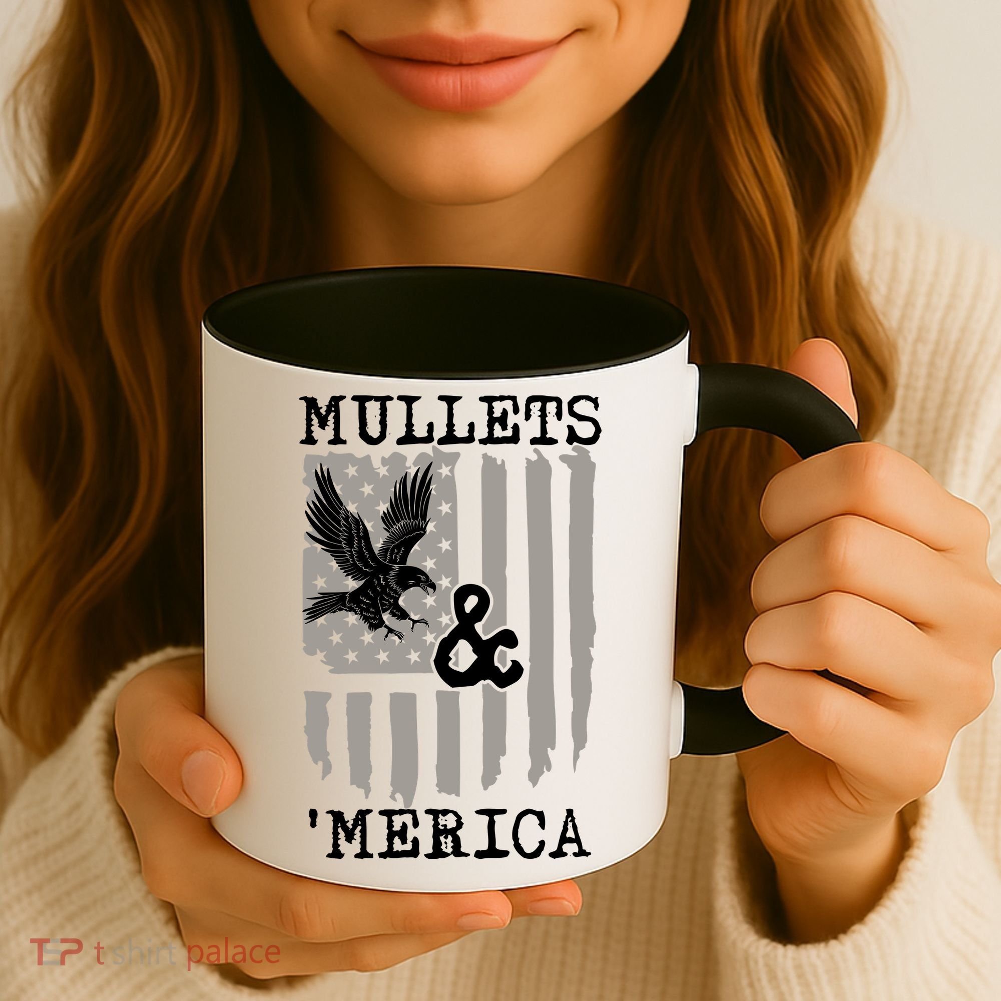 Mullet Eagle Flag Mullets And Merica | Party In The Back Coffee Mug