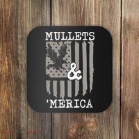 Mullet Eagle Flag Mullets And Merica | Party In The Back Coaster thumb 0