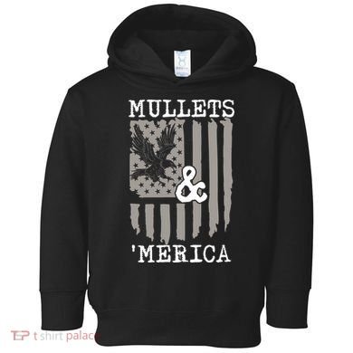 Mullet Eagle Flag Mullets And Merica | Party In The Back Toddler Hoodie