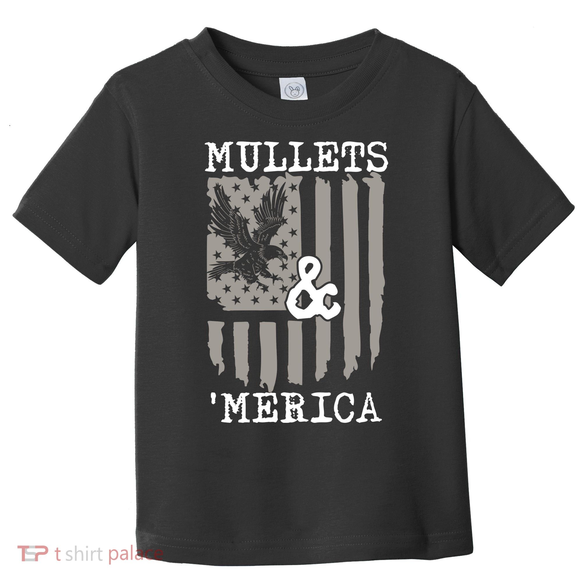 Mullet Eagle Flag Mullets And Merica | Party In The Back Toddler T-Shirt