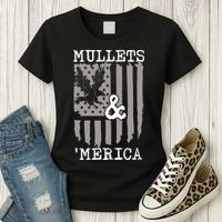 Mullet Eagle Flag Mullets And Merica | Party In The Back Women's T-Shirt thumb 3