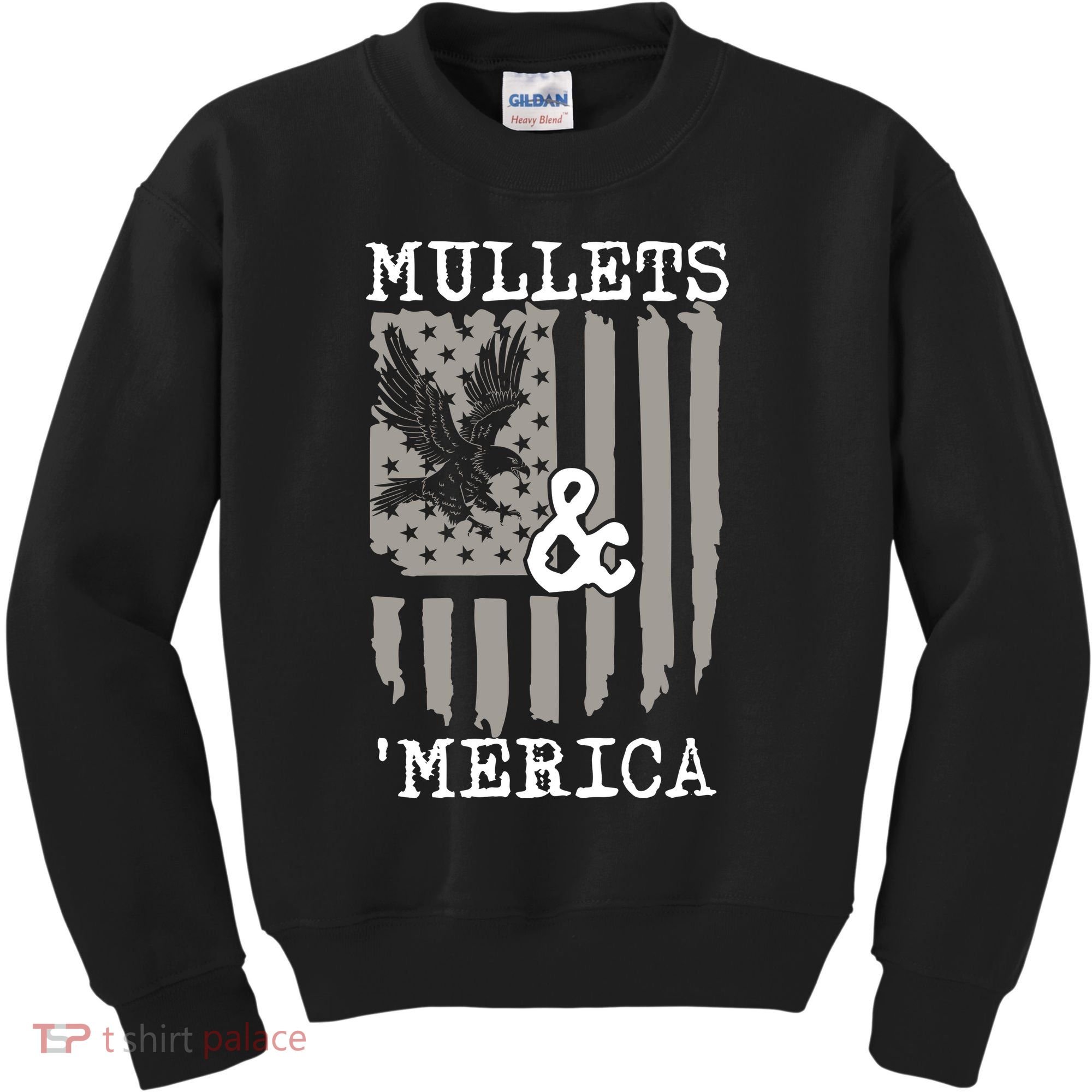 Mullet Eagle Flag Mullets And Merica | Party In The Back Kids Sweatshirt