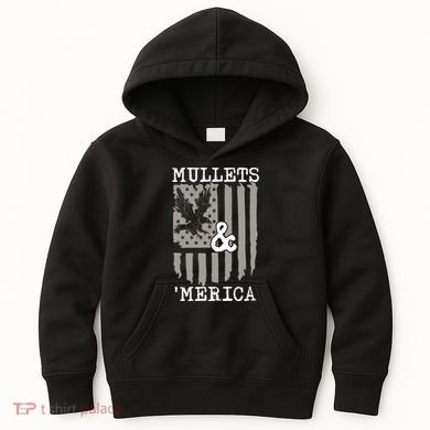 Mullet Eagle Flag Mullets And Merica | Party In The Back Kids Hoodie