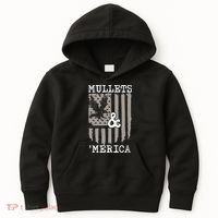 Mullet Eagle Flag Mullets And Merica | Party In The Back Kids Hoodie thumb 0
