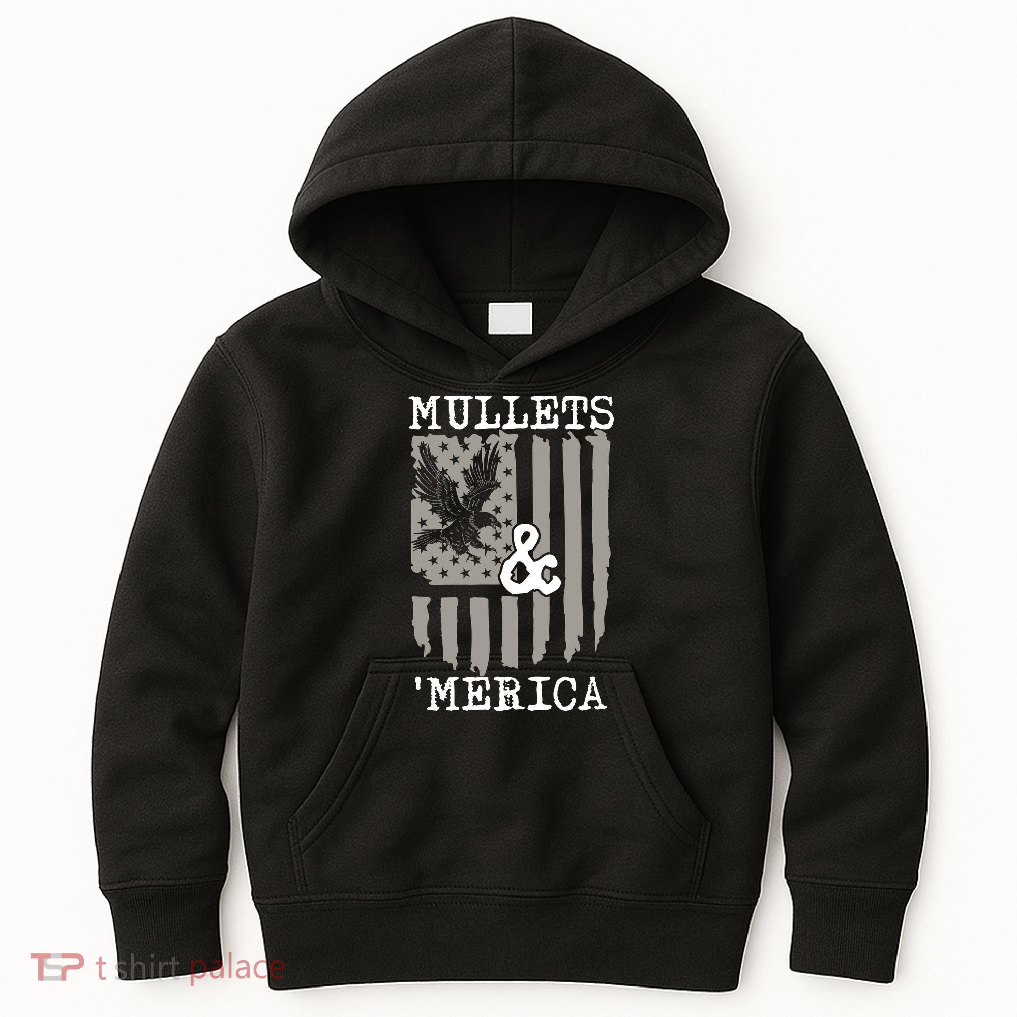 Mullet Eagle Flag Mullets And Merica | Party In The Back Kids Hoodie