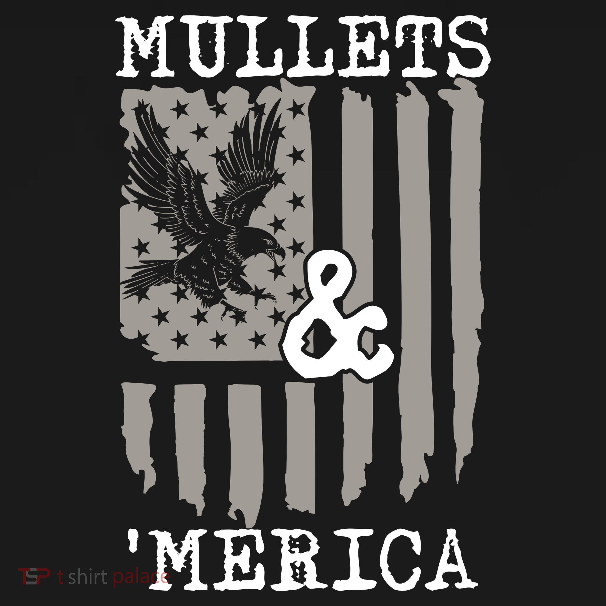 Mullet Eagle Flag Mullets And Merica | Party In The Back Kids Hoodie