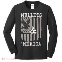 Mullet Eagle Flag Mullets And Merica | Party In The Back Kids Long Sleeve Shirt thumb 0