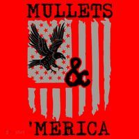 Mullet Eagle Flag Mullets And Merica | Party In The Back Santa Hat thumb 1